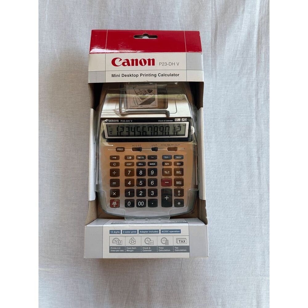 Canon P23-DH V Mini Desktop Printing Calculator NIB